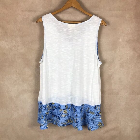STYLE & CO V-neck Extended Floral Hem Tank Top NWT XXL - Picture 8 of 8
